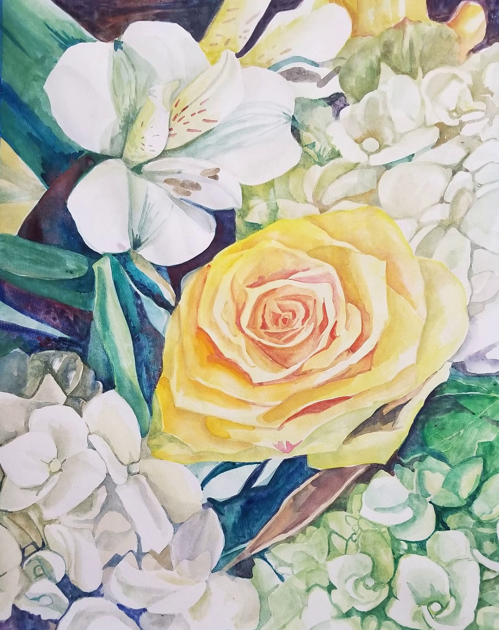 Click here to view Yellow Watercolor Rose by Heidi Tournoux